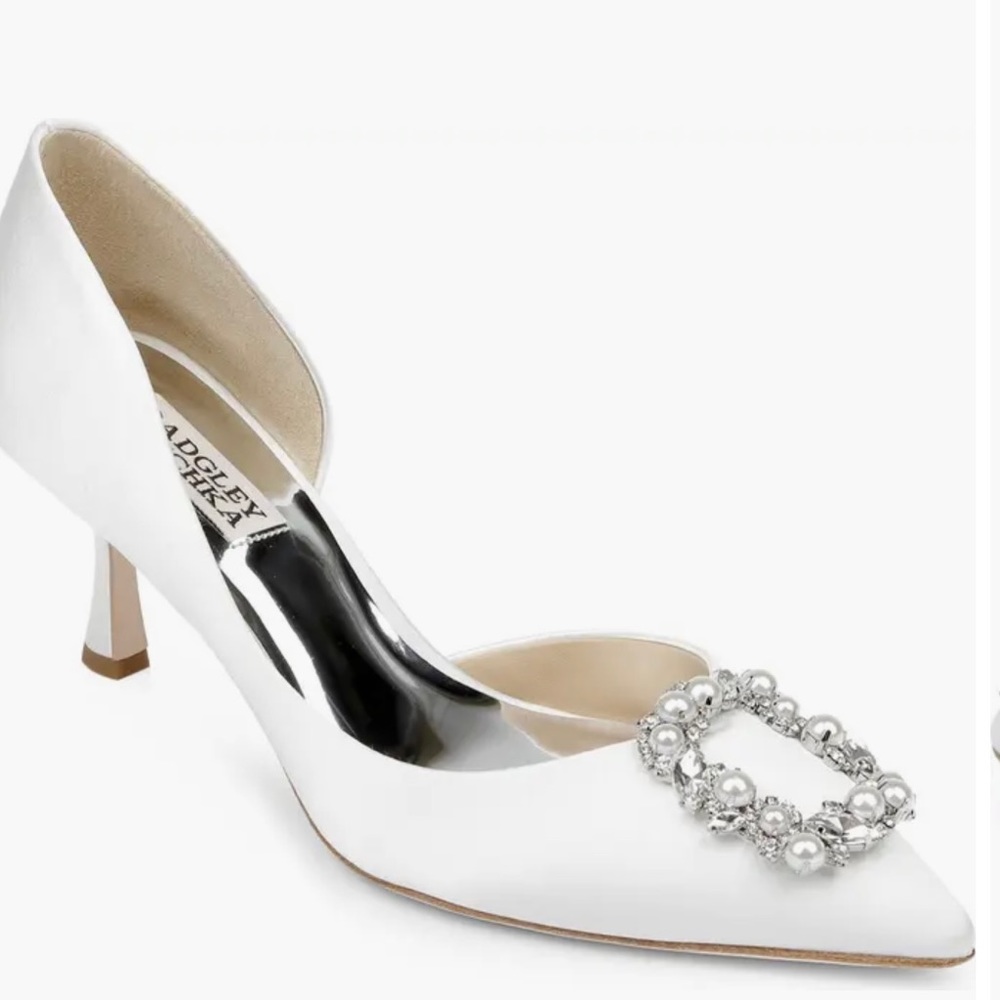 Badgley Mischka Fabia Embellished Pointed Toe Pump